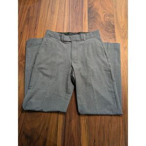 Calvin Klein Boys Gray Flat Front Bi-Stretch Straight Leg Dress Pants Size 18
